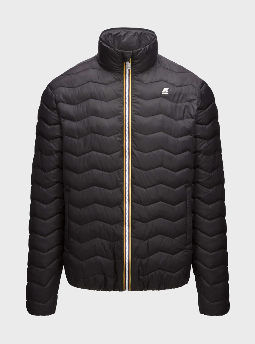 K-Way Valentine Quilted Warm Short Jacket - Black