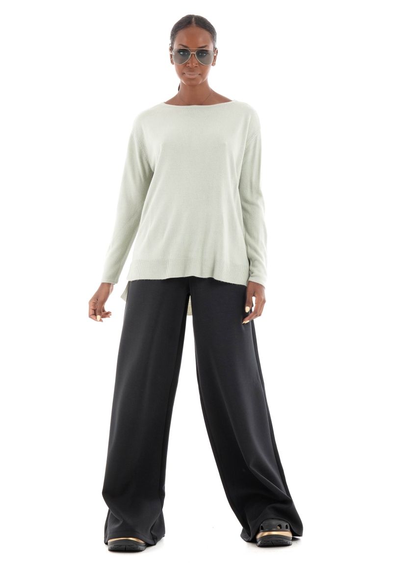 Only Sun Loose Boatneck Knit - Pale Green