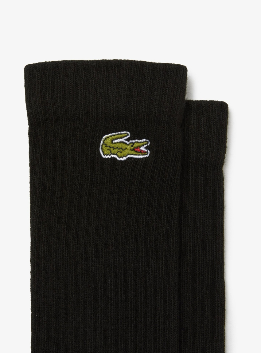 Lacoste Unisex SPORT High-Cut Socks 3-Pack - Black