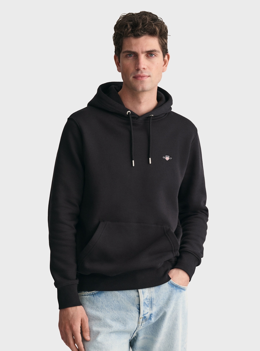 Gant Shield Hoodie - Black
