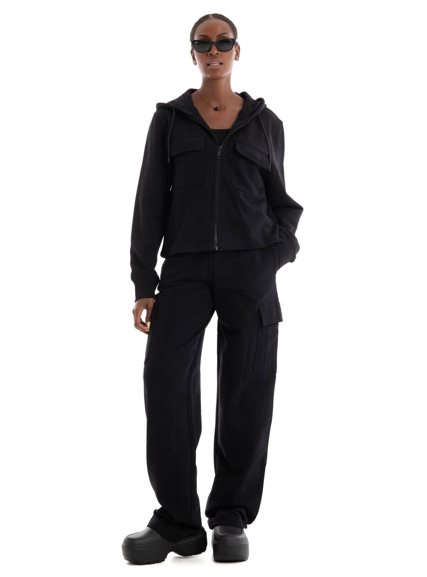 Guess Rgine Full Zip Sweatshirt - Black