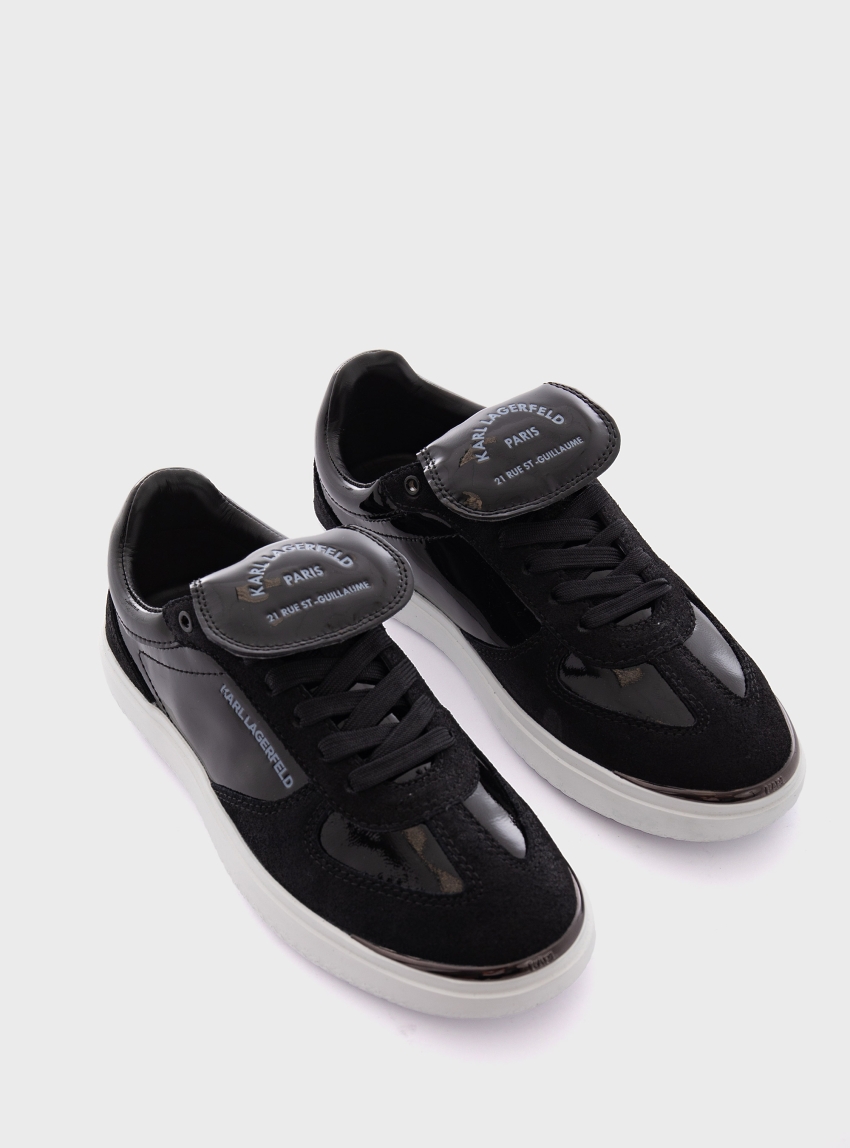 Karl Lagerfeld Lo Lace Leather Sneakers - Black