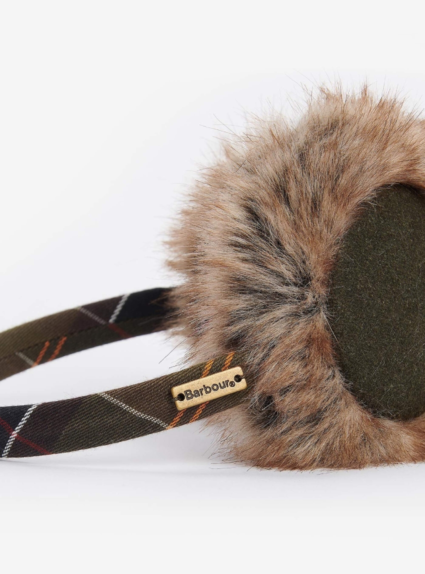 Barbour Barrhill Faux-Fur Ear Muffs - Tartan