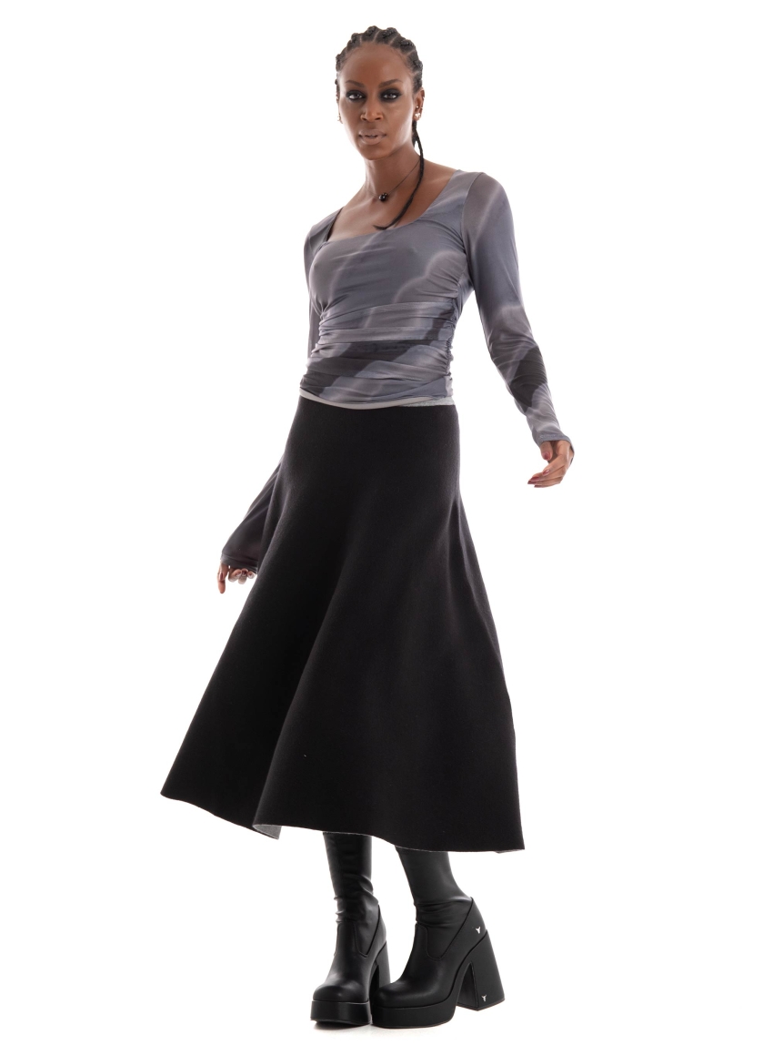 JJXX Rosa Saga Mesh Top - Grey