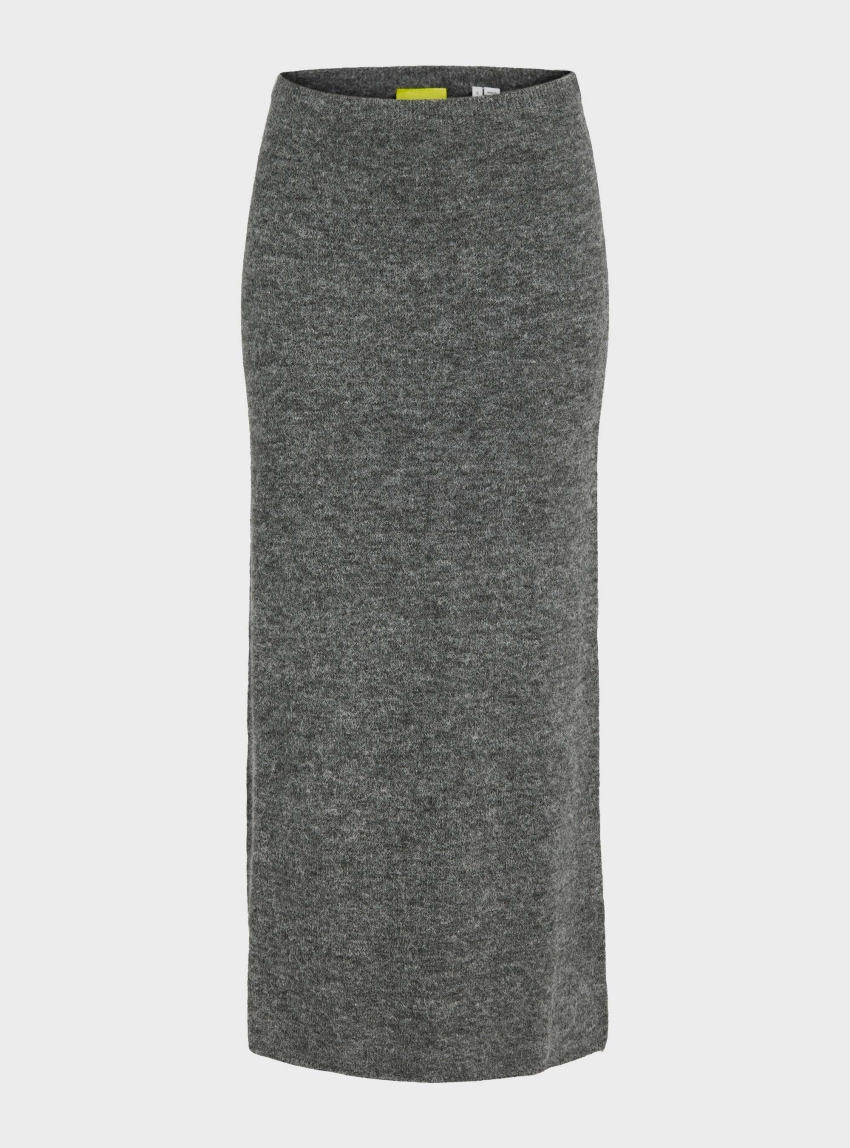 JJXX Evi Knitted Skirt - Dark Grey Melange