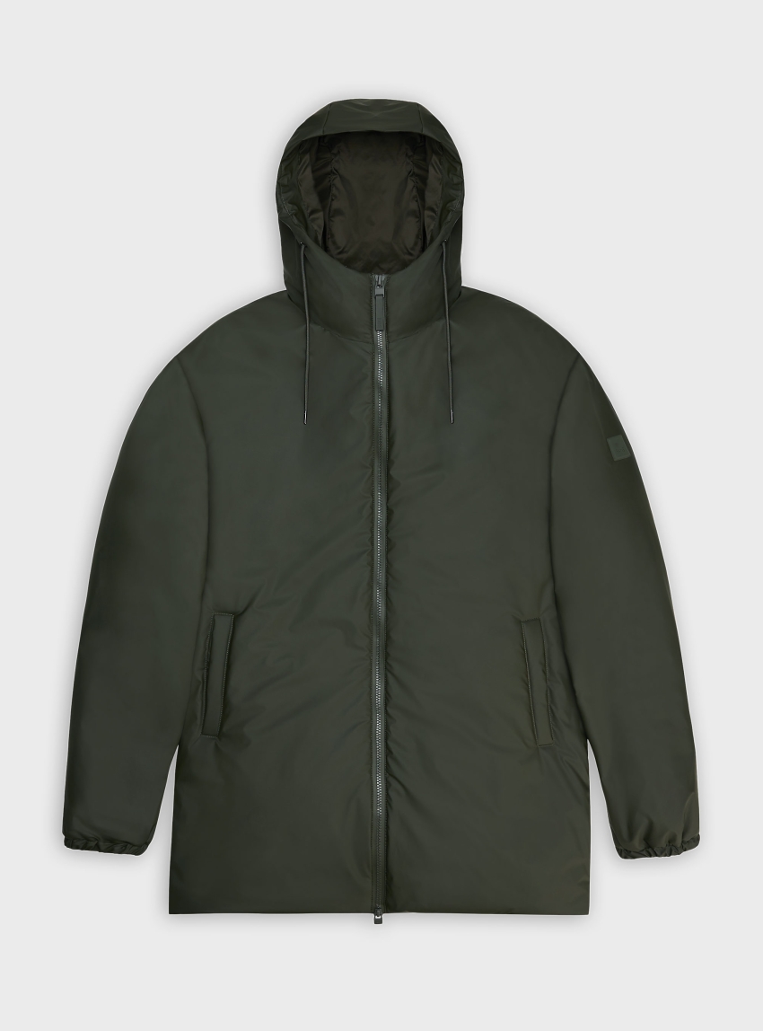 Rains Lohja Long Insulated Jacket - Green