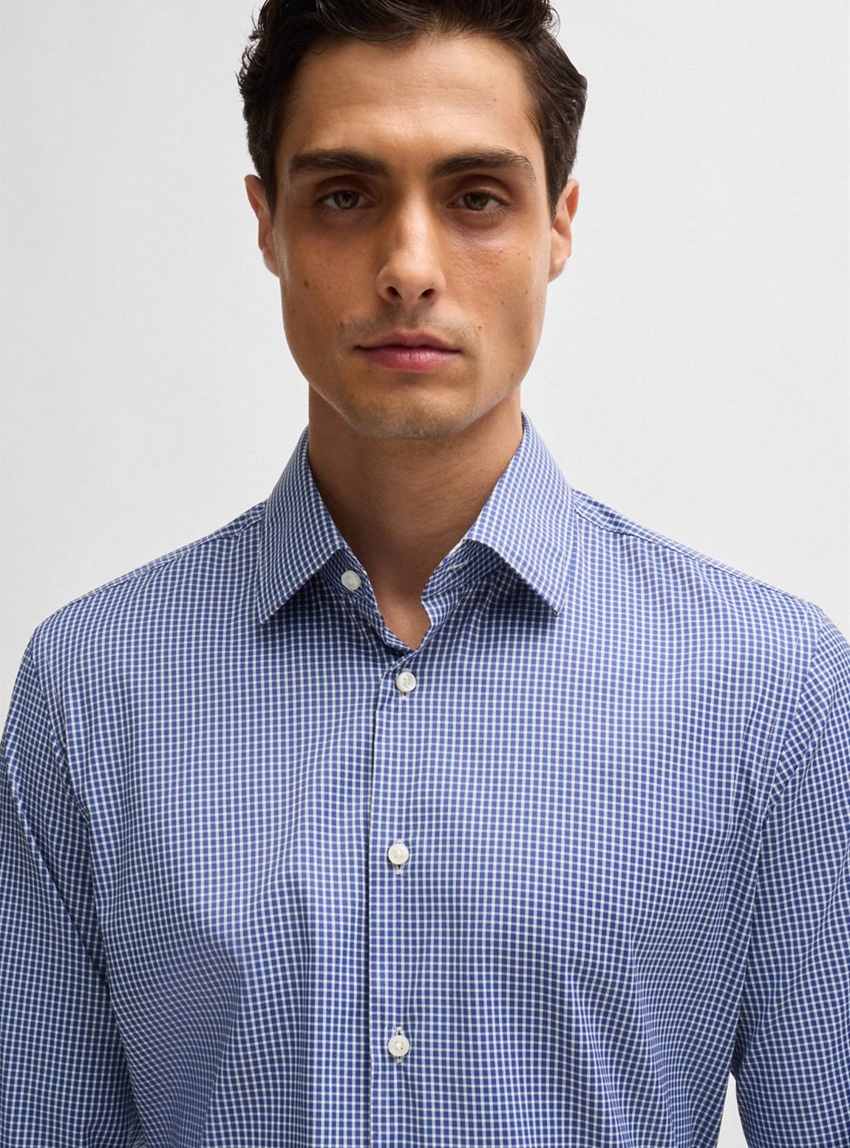 BOSS Performance Stretch Slim Fit Shirt P-JOE-Kent-C1-222 - Sky Blue