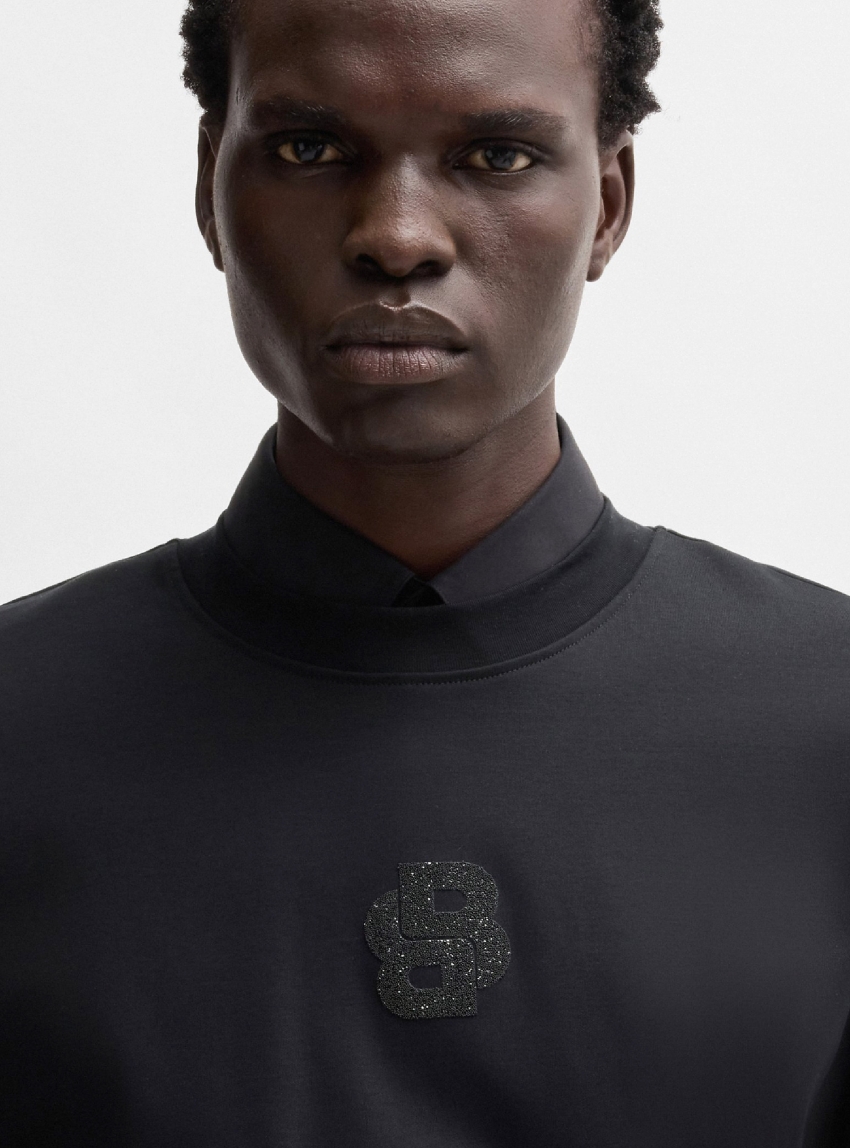 BOSS Double B Monogram Relaxed Fit Sweatshirt C-Soleri 1895_HC - Black