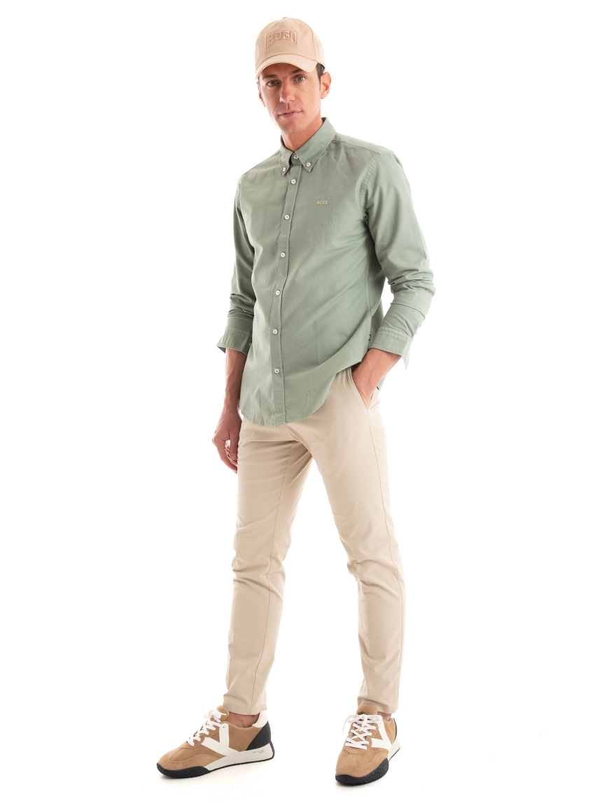 BOSS Slim Fit Trousers C-Genius-Dtl-243F - Light Beige