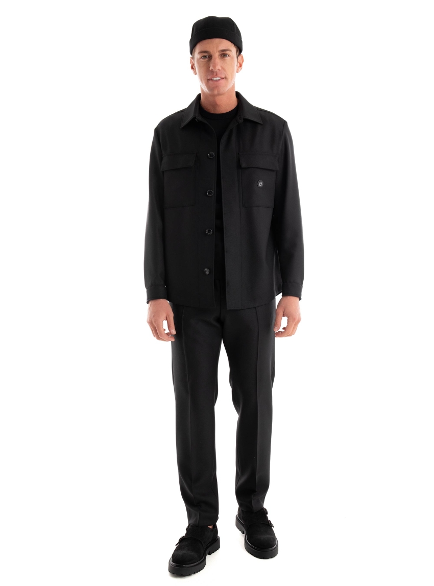 BOSS Relaxed Fit Overshirt C-Carper-Os-Bb-244 - Black