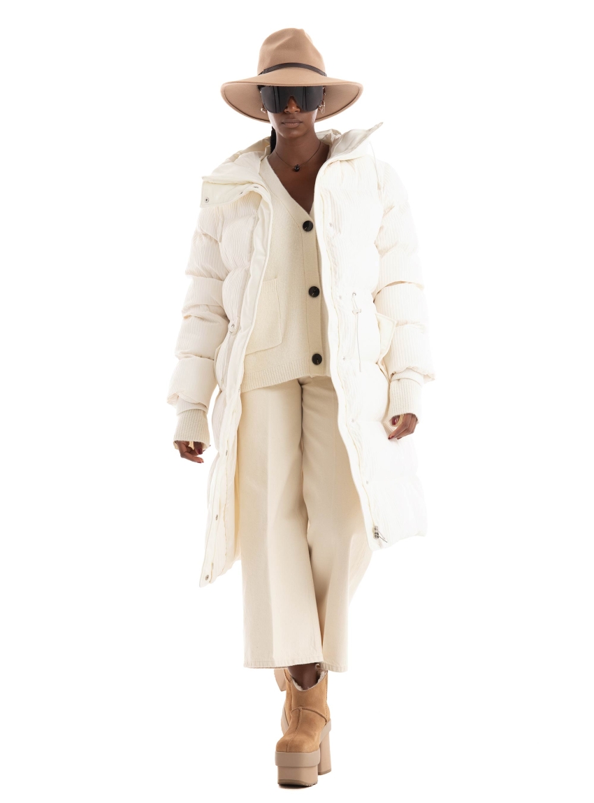 BOSS Puffer Jacket Papera - Ecru