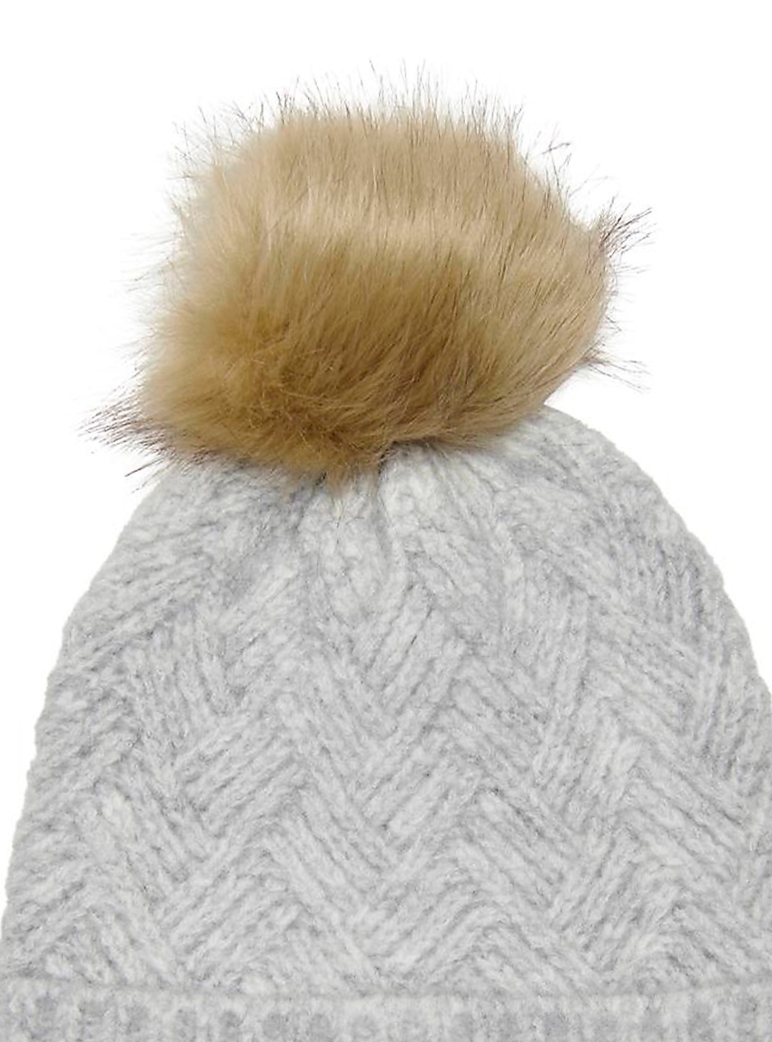 Only Kate Knitted Beanie - Light Grey Melange