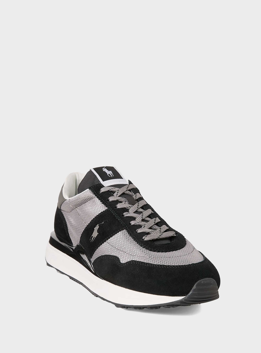 Train 89 Suede-Panelled Trainers - Silver