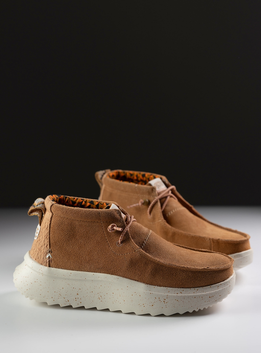 Hey Dude Wendy Peak Hi Suede Boots - Chestnut