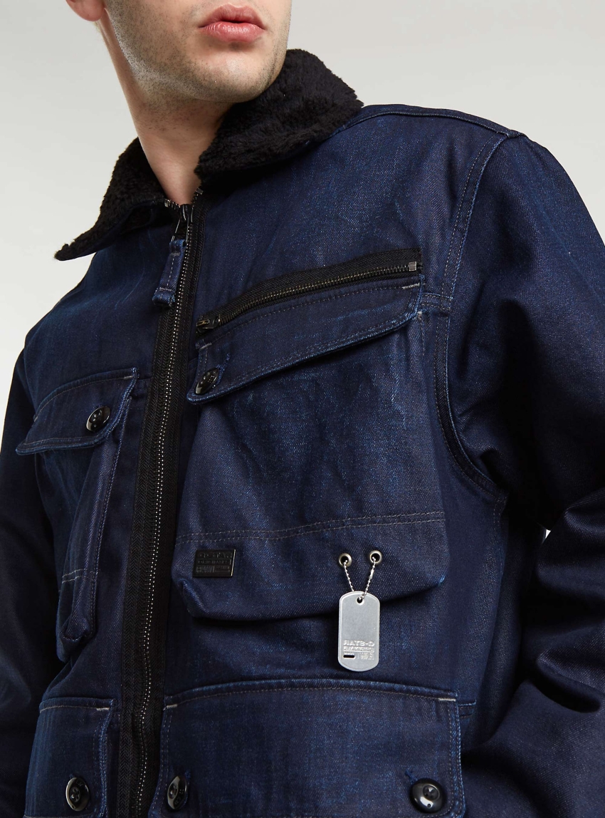 G-Star Utility Sherpa Jacket - Unwashed Denim