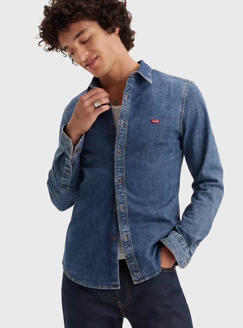 Levi's Battery Housemark Slim Fit Shirt - Stonewashed Denim