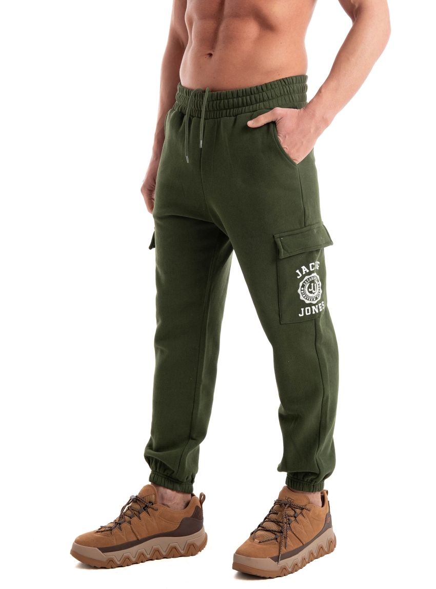 Jack & Jones Kane Victo Cargo Sweat Pants - Dark Green