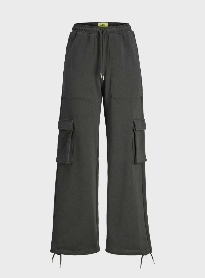 JJXX Palma Relaxed Sweat Cargo Pants - Washed Black
