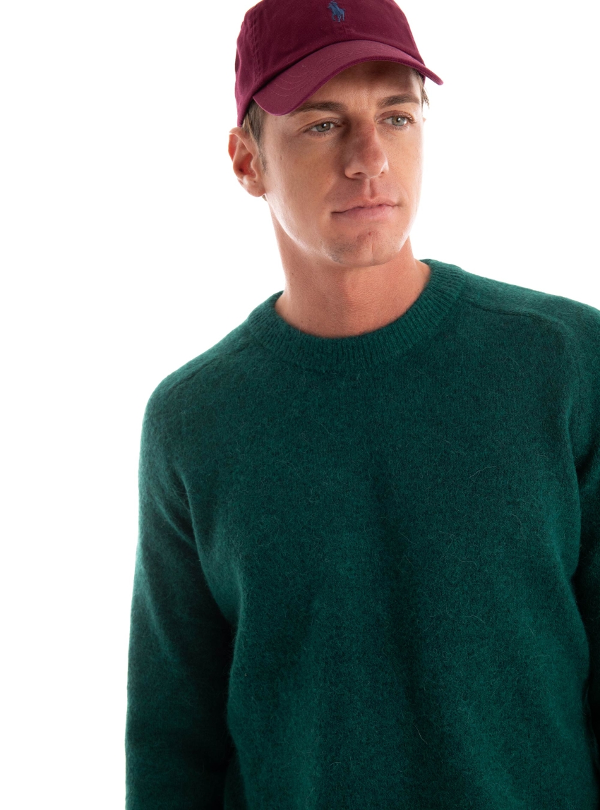 Selected Rai Ls Knit Crew Neck Noos - Green