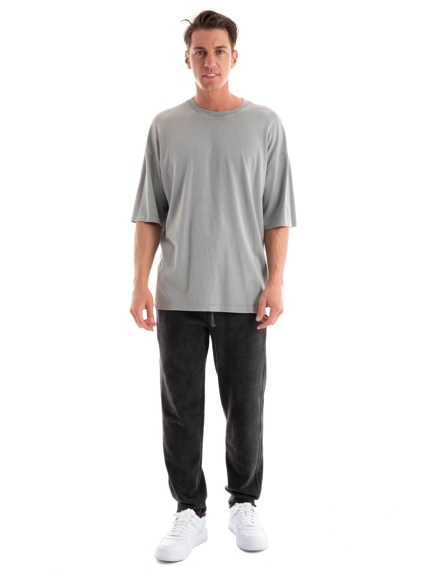 Dirty Laundry Oversized Drop Shoulder T-Shirt - Grey