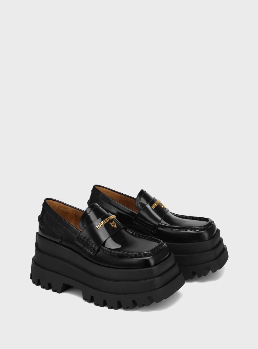Naked Wolfe Delusion Black Box Loafers - Black