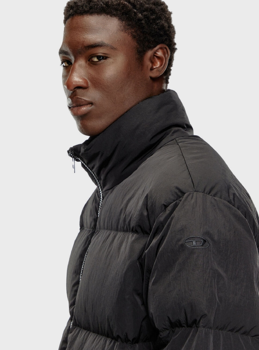 Diesel W-RAVEEL-LONG JACKET - Black