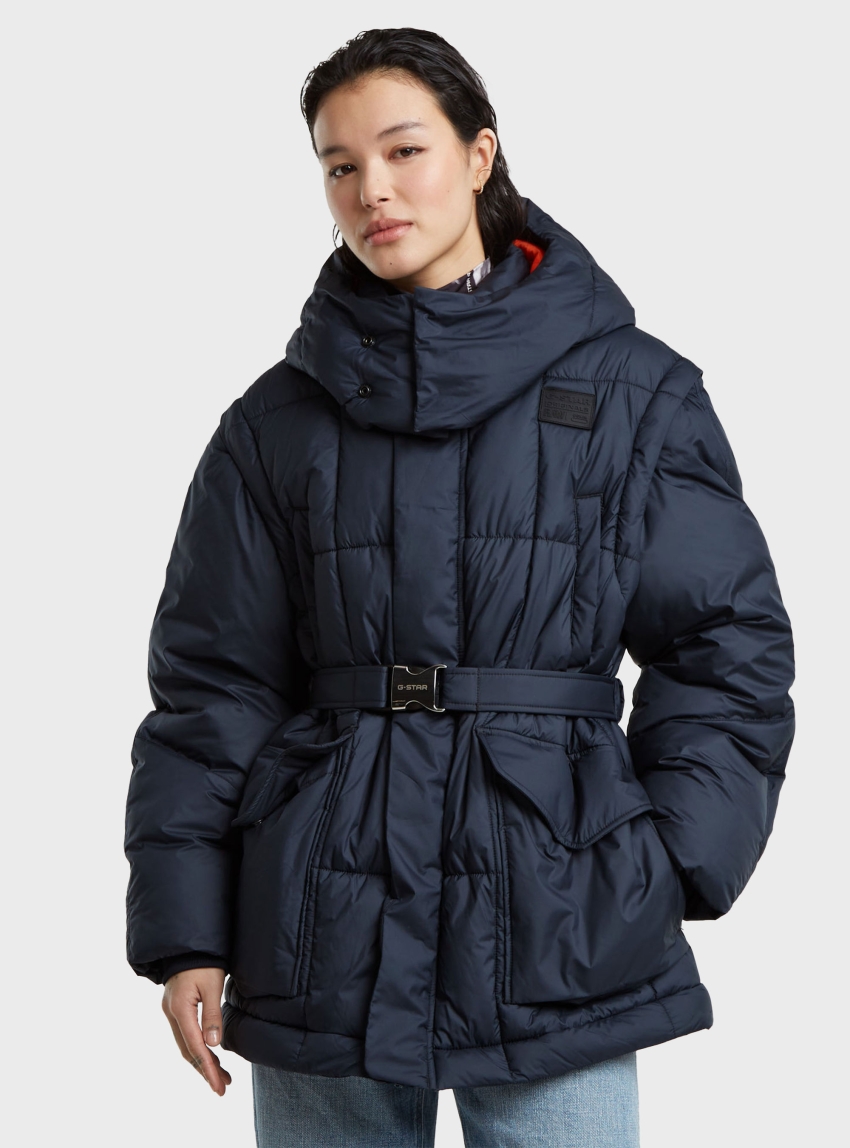 G-Star Modular Padded Hooded Puffer - Blue