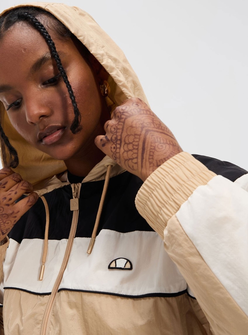 Ellesse Applejack Cropped Track Top - Beige