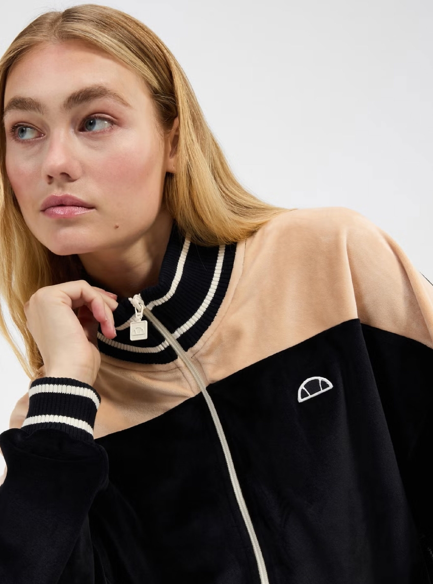 Ellesse Bloom Cropped Track Top - Black