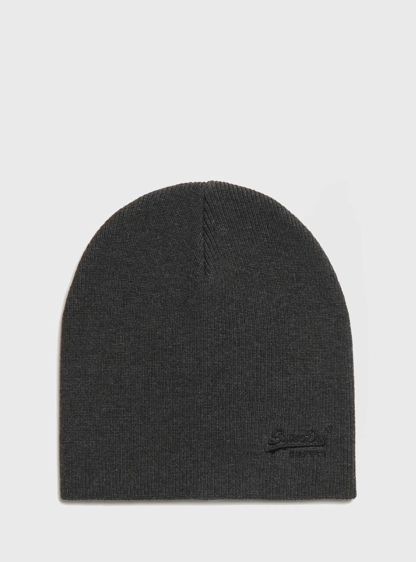 Superdry Essential Logo Knitted Beanie - Light Grey Melange