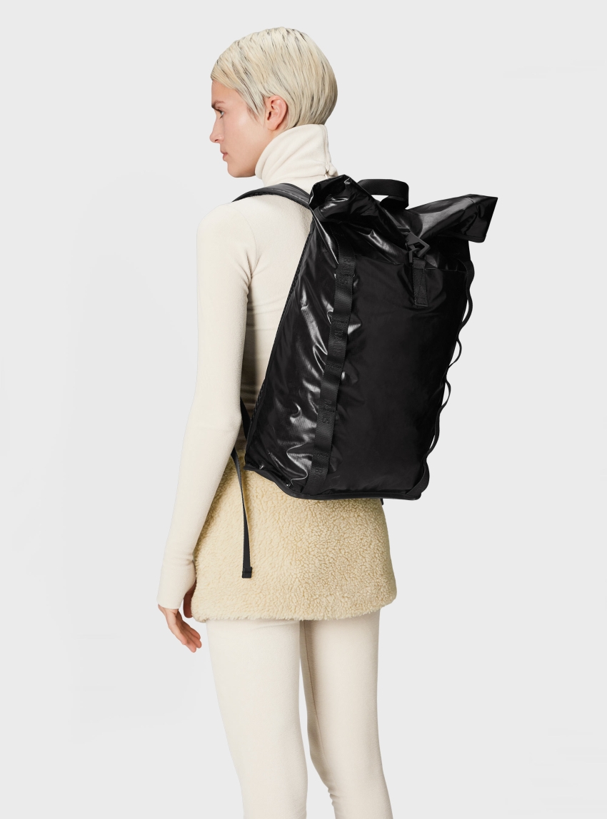Rains Sibu Rolltop Rucksack - Black