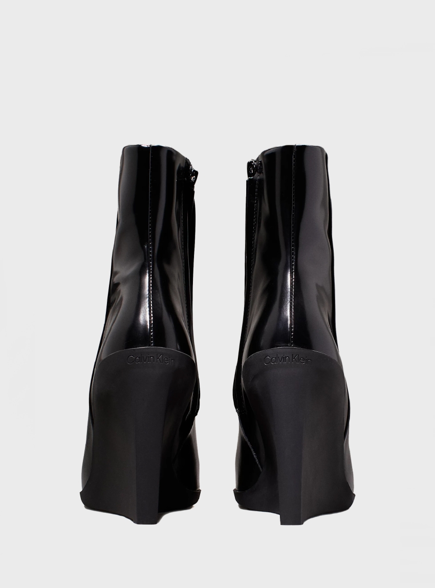 Calvin Klein Wedge Ankle Boot 90 Lth - Black