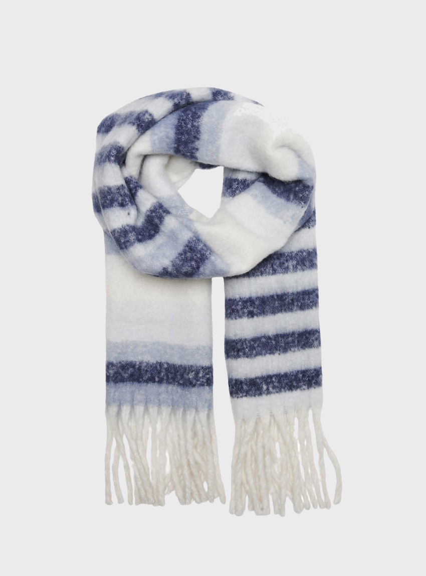 Only Vilma Life Striped Scarf - Blue