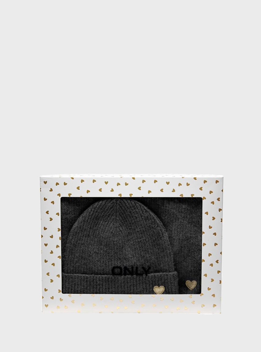 Only Avery Scarf And Beanie Set - Black