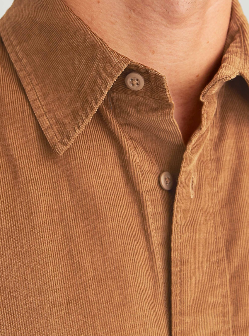 Jack & Jones Premium Regent Corduroy Shirt - Orange