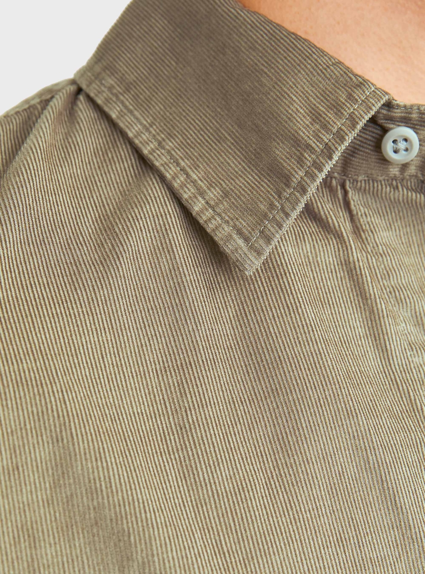 Jack & Jones Premium Regent Corduroy Shirt - Light Olive