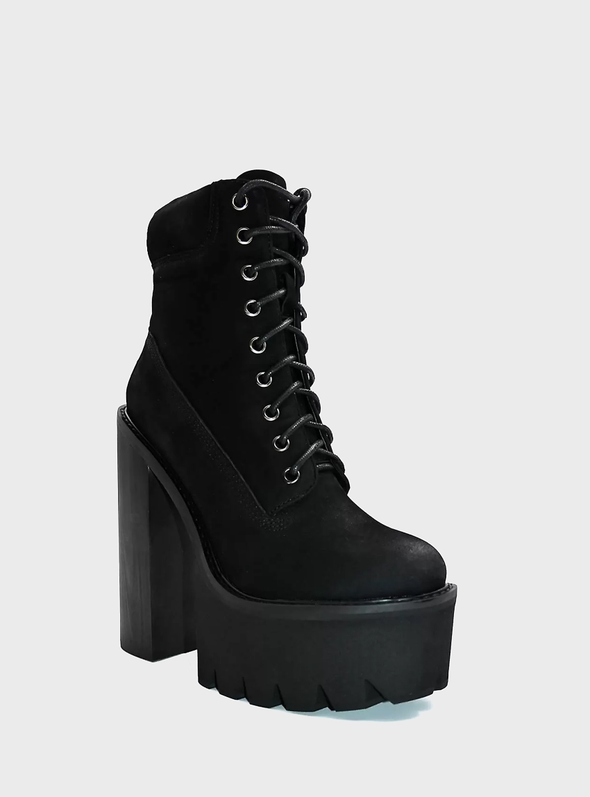 Jeffrey Campbell Hbic Leather Boots - Black