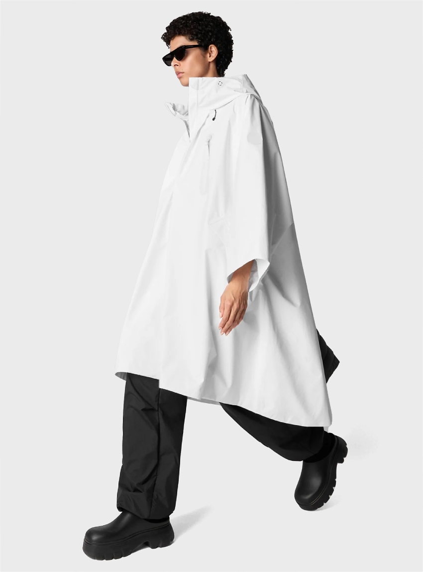 Save The Duck Hooded Cape Kira - White