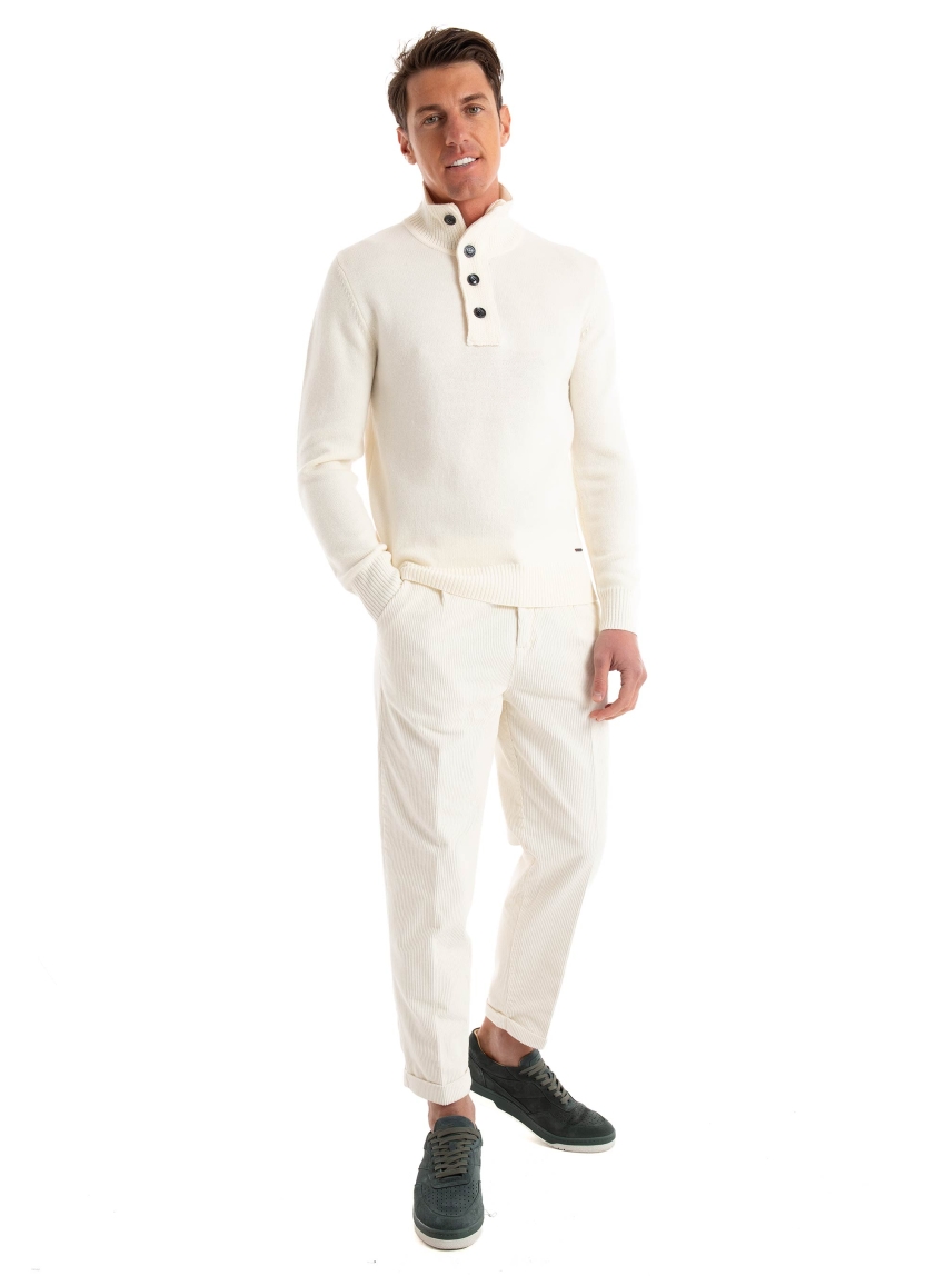 Gianni Lupo Corduroy Pants - Ecru