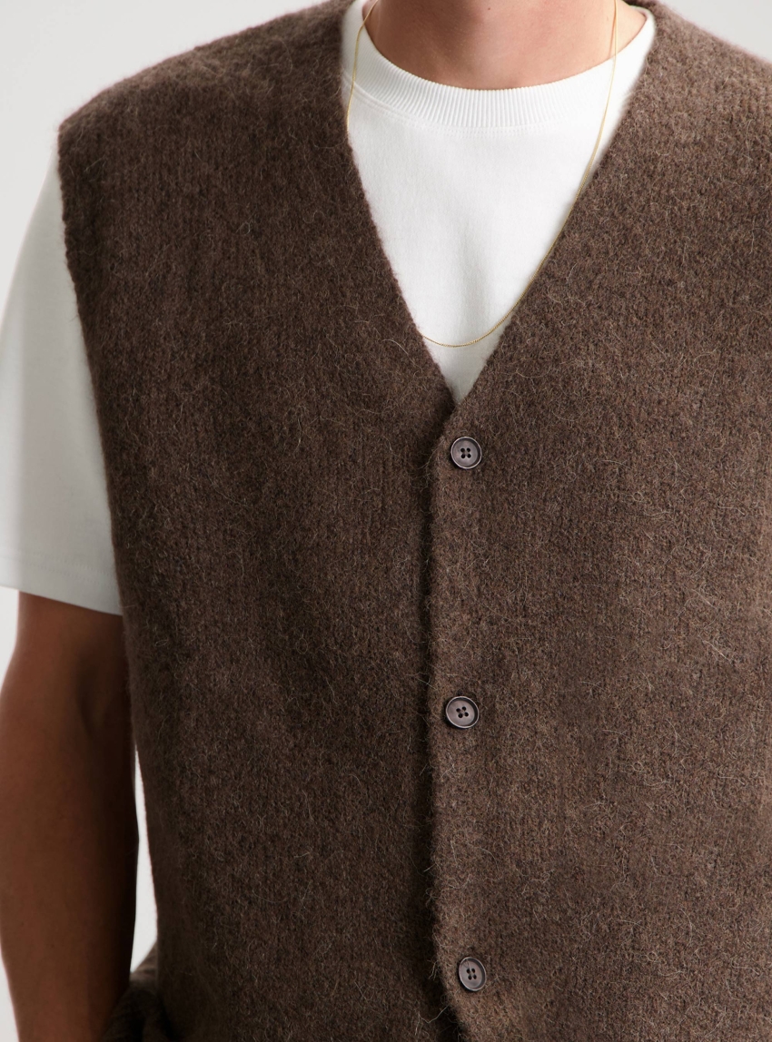 Dstrezzed Higin Sleeveless Vest - Brown