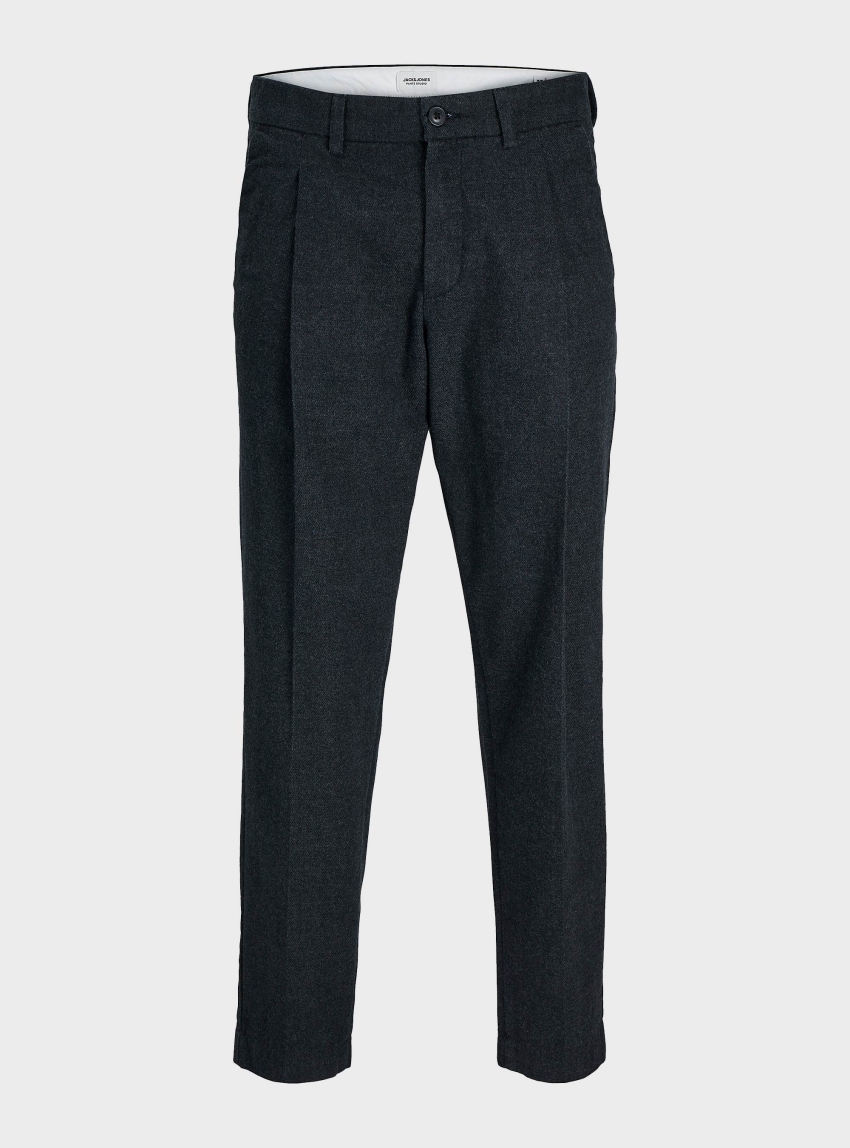 Jack & Jones Bill Tapered Pleat Winter Chino Pants - Black