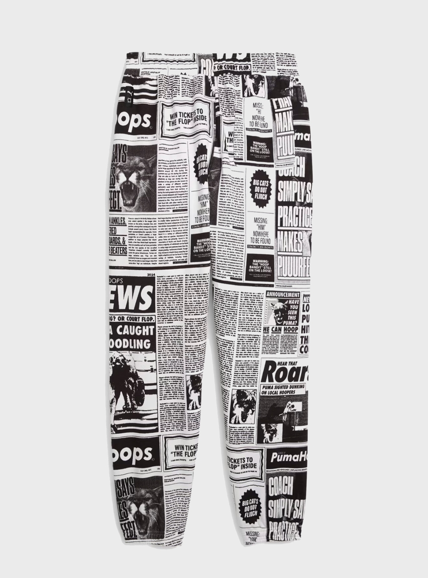 Puma Media Day Sweat Pants - Black & White