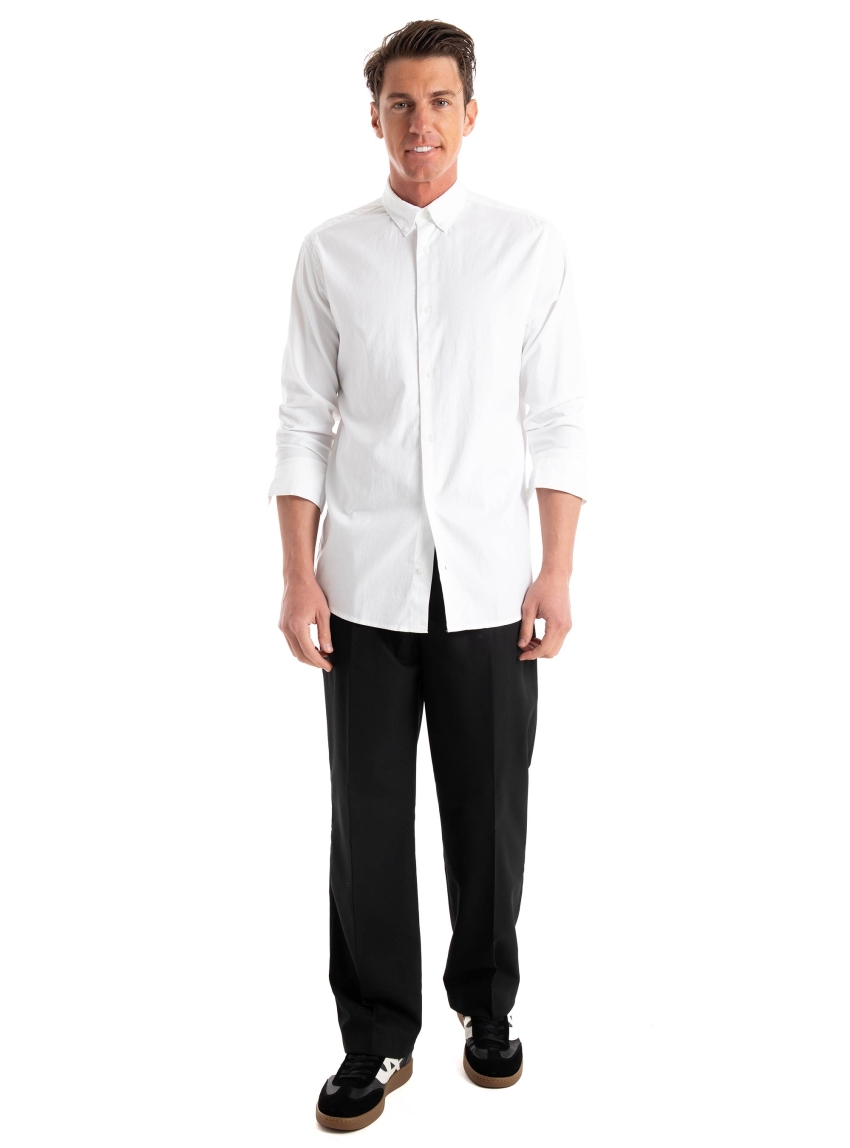Jack & Jones Premium Lewis Comfort Fit Oxford Shirt - White