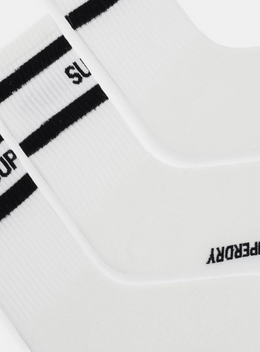 Superdry Coolmax Crew Socks - White