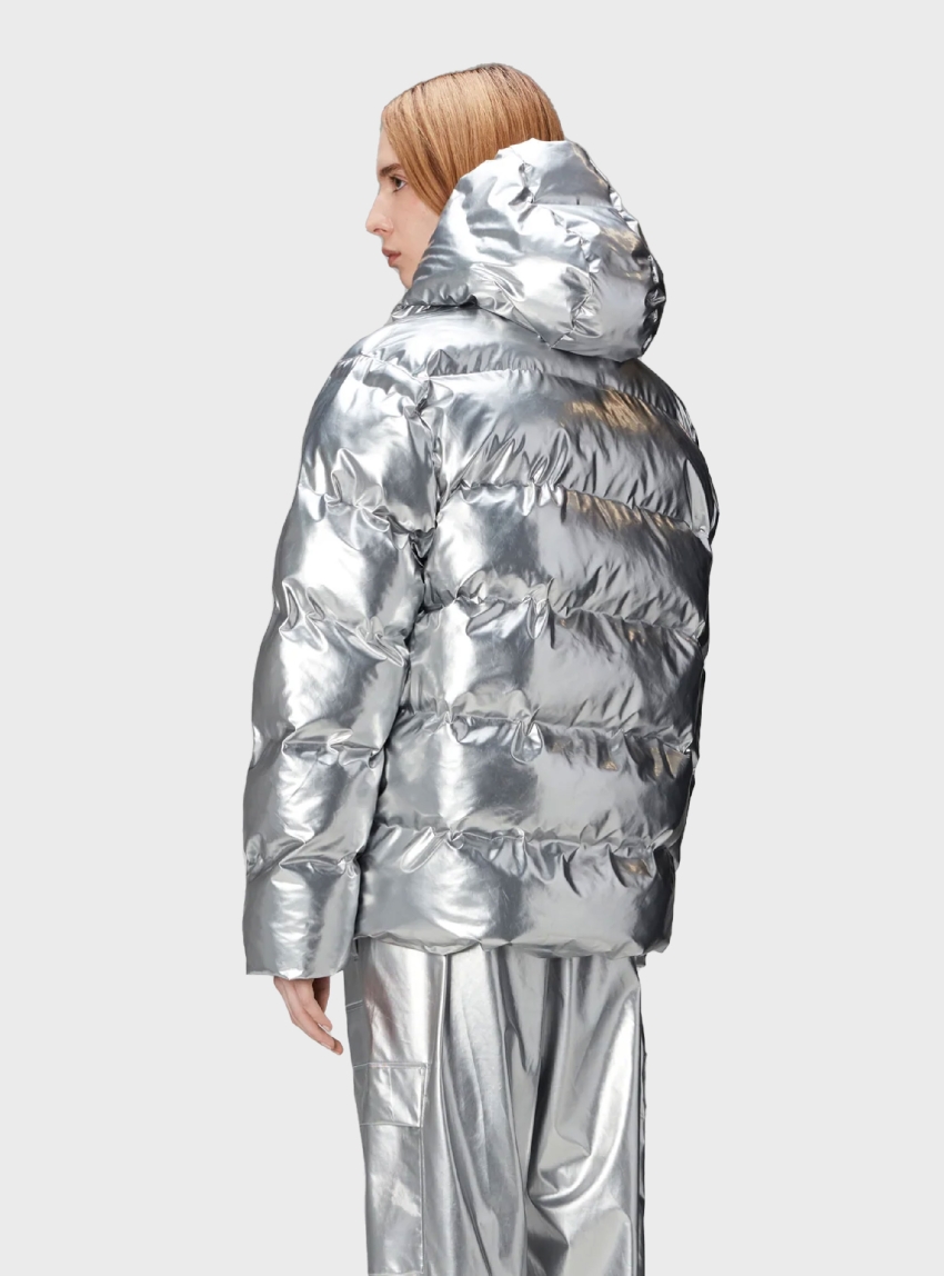 Rains Alta Puffer Jacket - Silver