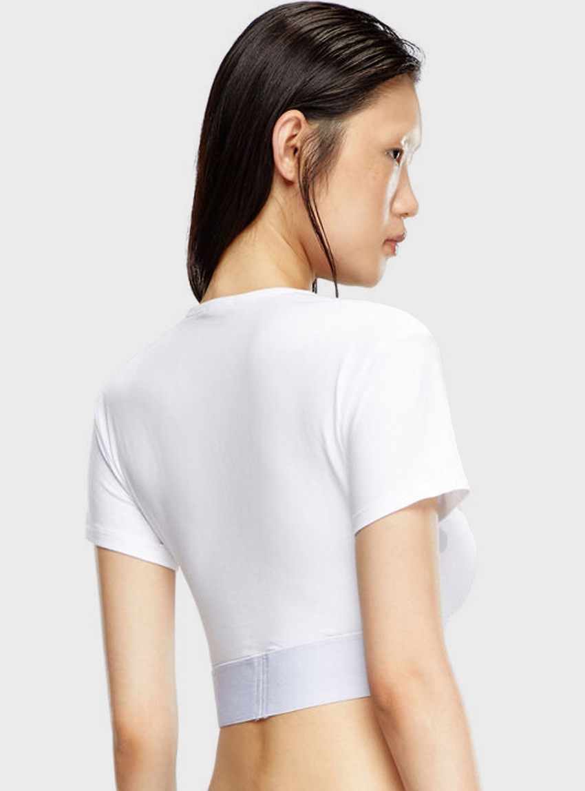 Diesel UFTEE-SPORT CROPPED Top - White