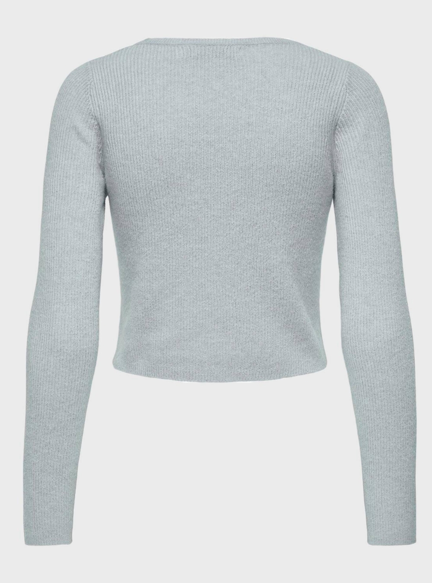 Only Rica Vneck Pearl Cardigan - Light Blue