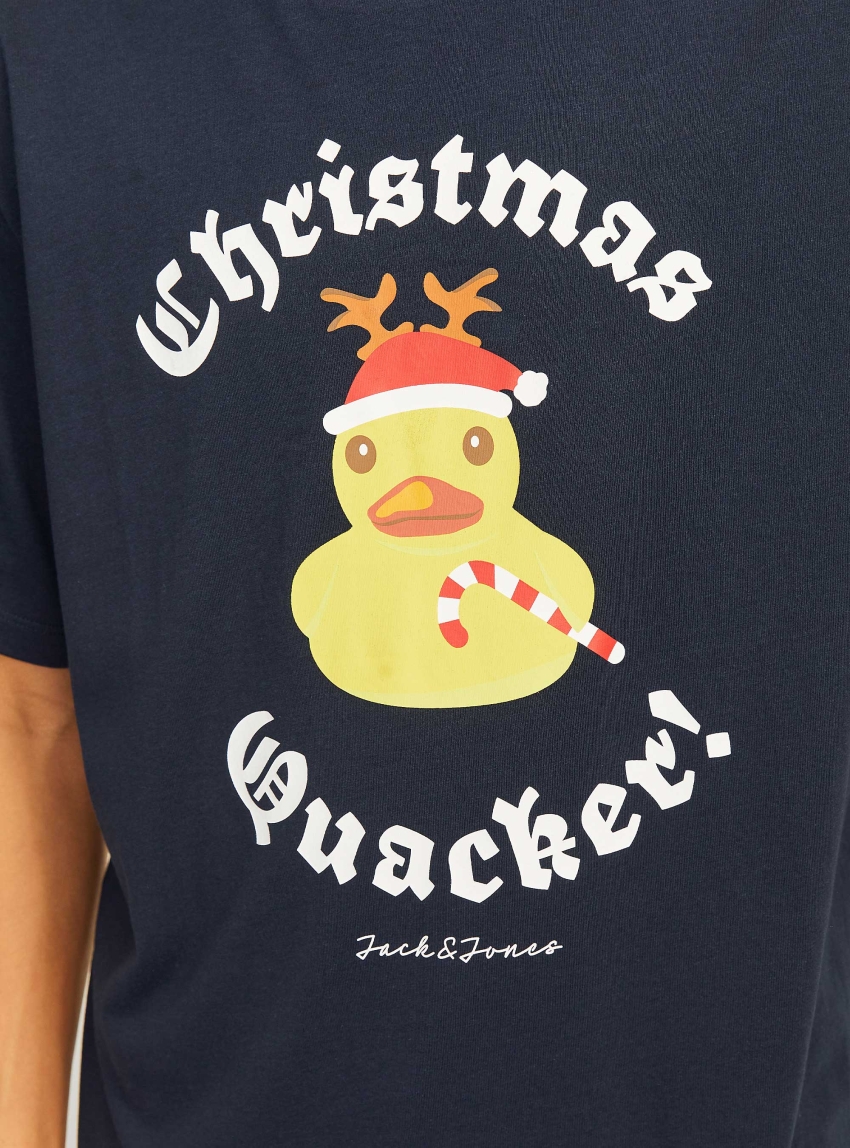 Jack & Jones Xmas Funny Tee - Blue