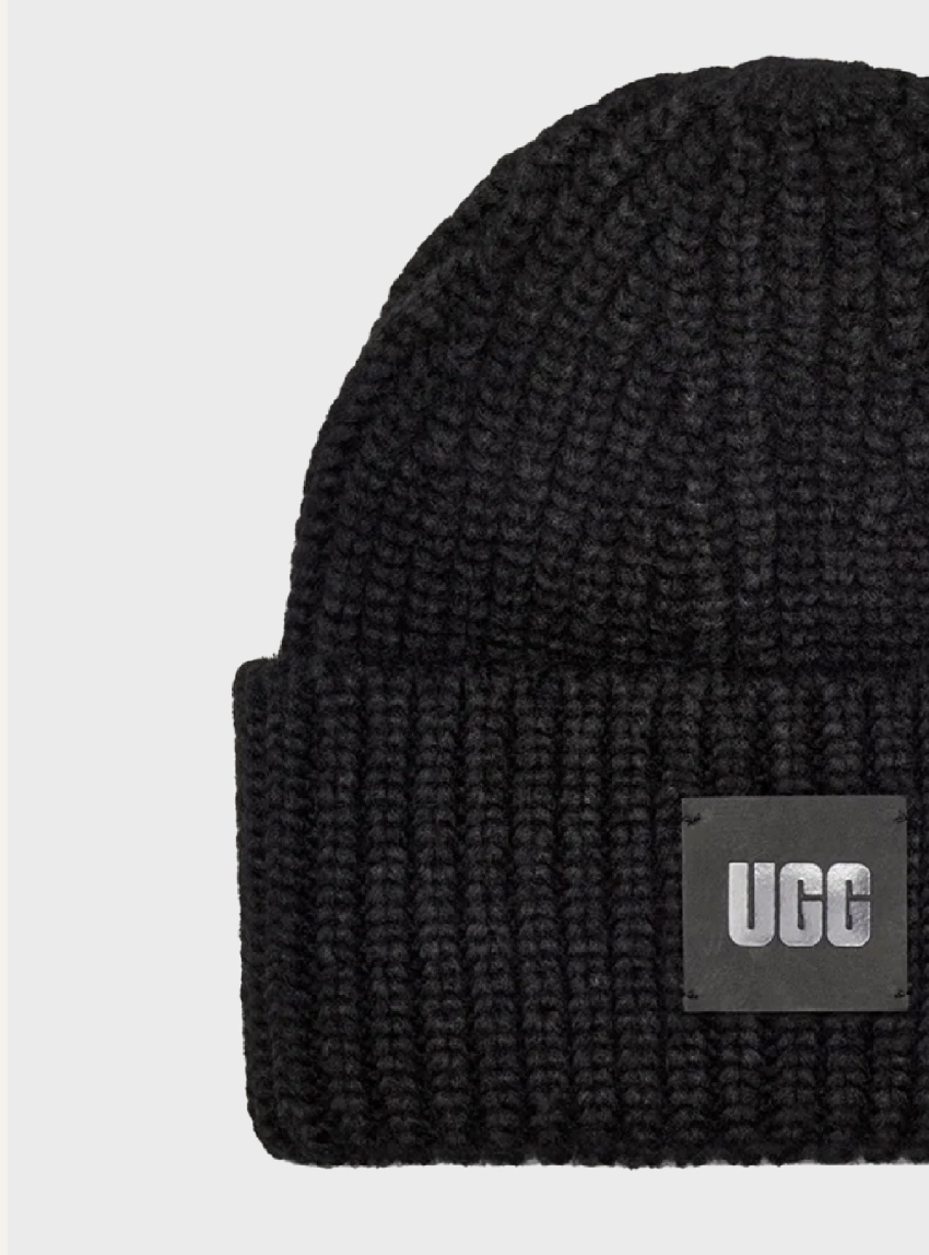 UGG Chunky Rib Beanie - Black