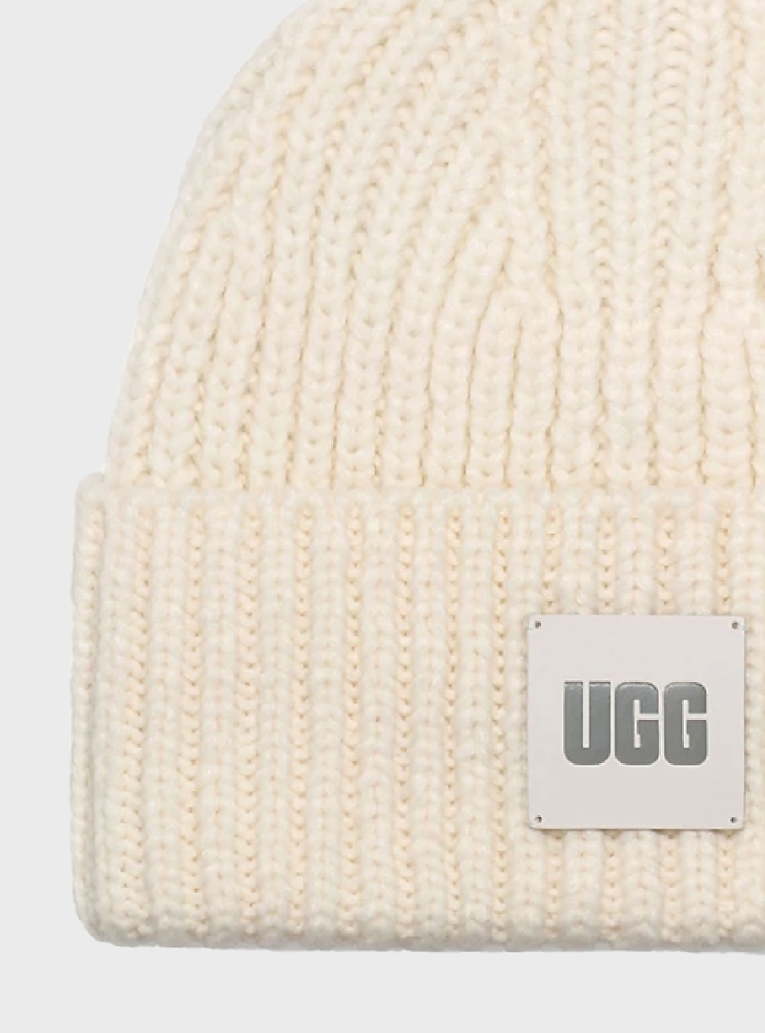 UGG Chunky Rib Beanie - Ecru